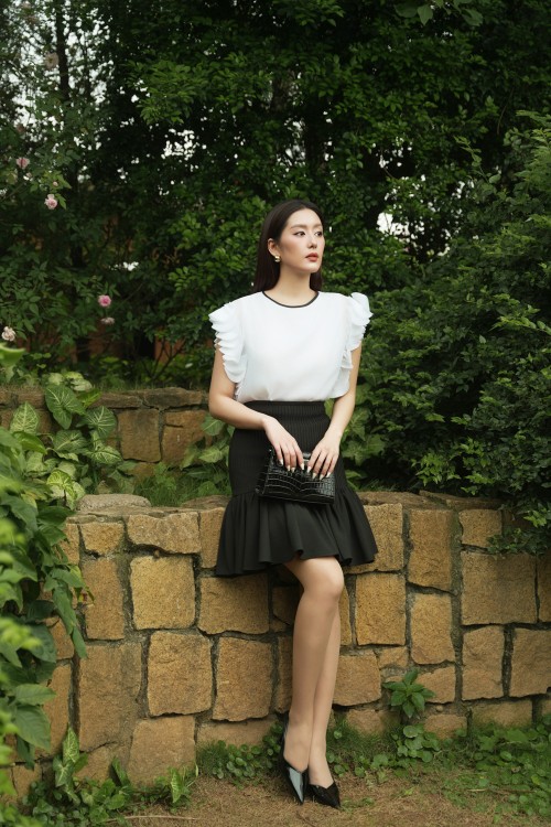 Sixdo White Organza Blouse